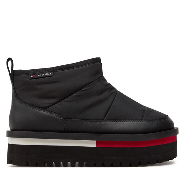 Tommy Jeans Škornji za sneg Tommy Jeans Tjw Nylon Flatform Boot Wl EN0EN02689 Črna