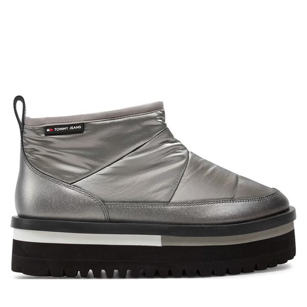 Tommy Jeans Škornji za sneg Tommy Jeans Tjw Nylon Flatform Boot Wl EN0EN02689 Srebrna