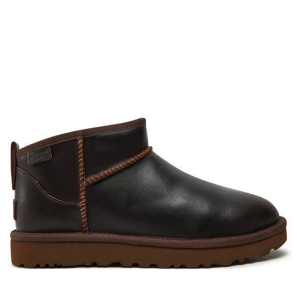 Ugg Škornji za sneg Ugg W Classic Ultra Mini Lthr Regen 1163490 Rjava