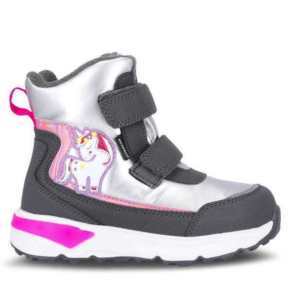 ZigZag Škornji za sneg ZigZag Hidol Kids Boot w/Lights WP Z234125 Siva