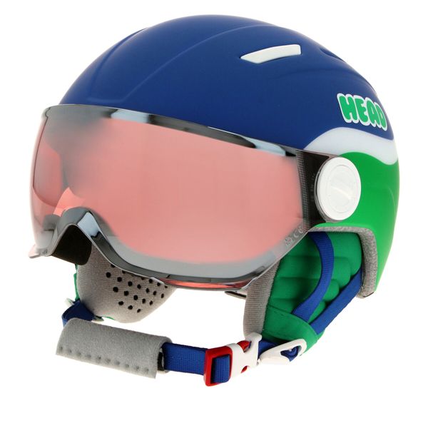 Head Smučarska čelada Head Mojo Visor Blue/Green 328234 Modra