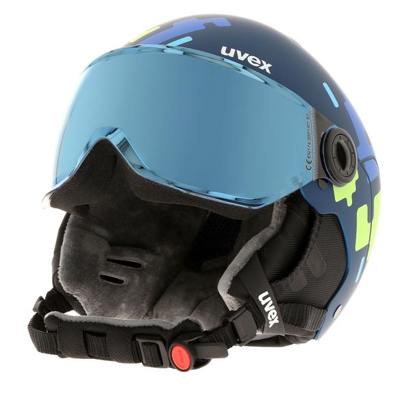 Uvex Smučarska čelada Uvex Rocket Jr Visor 5662638003 Mornarsko modra