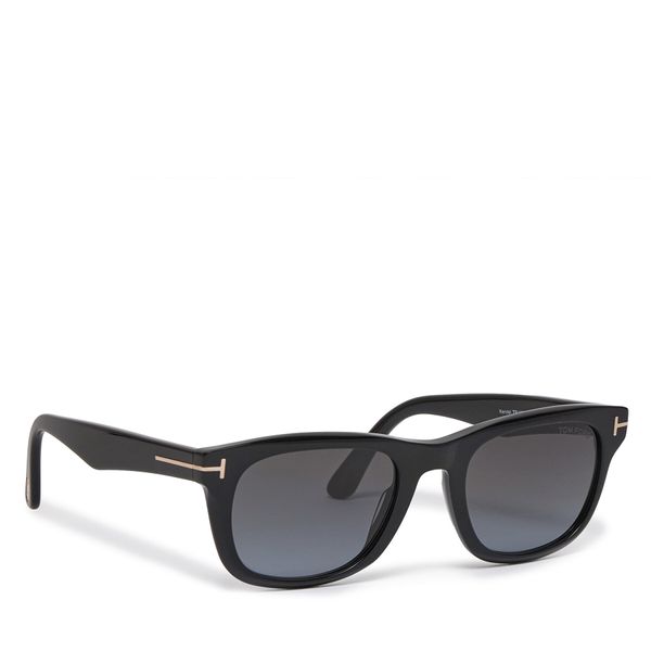 Tom Ford Sončna očala Tom Ford FT1076 Shiny Black /Gradient Smoke 01B