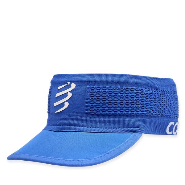 Compressport Športni trak s šiltom Compressport Spiderweb Headband On/Off CU00006B Modra