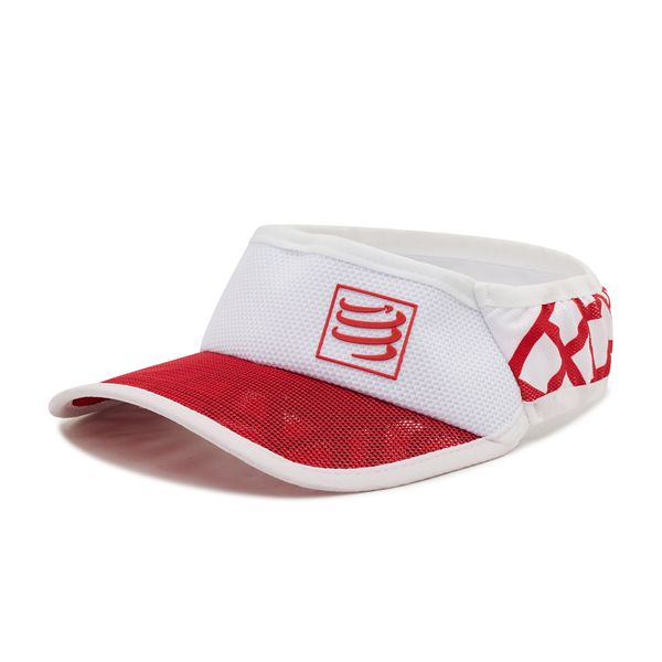 Compressport Športni trak s šiltom Compressport Spiderweb Ultra Visor 18644 Bela