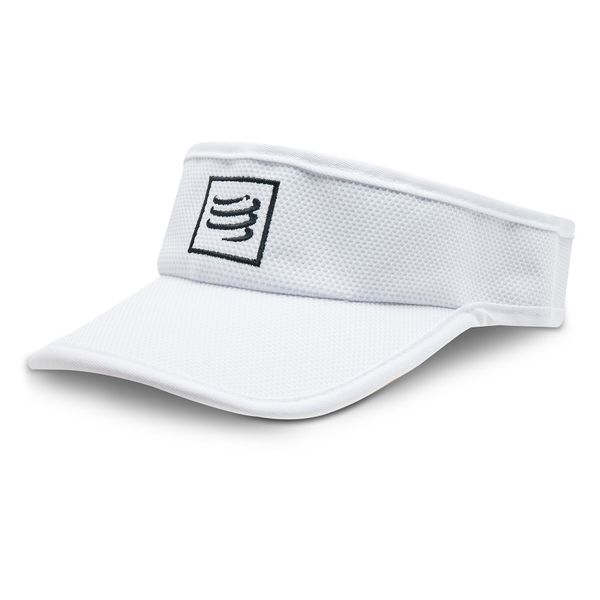 Compressport Športni trak s šiltom Compressport Visor CU00054B Bela