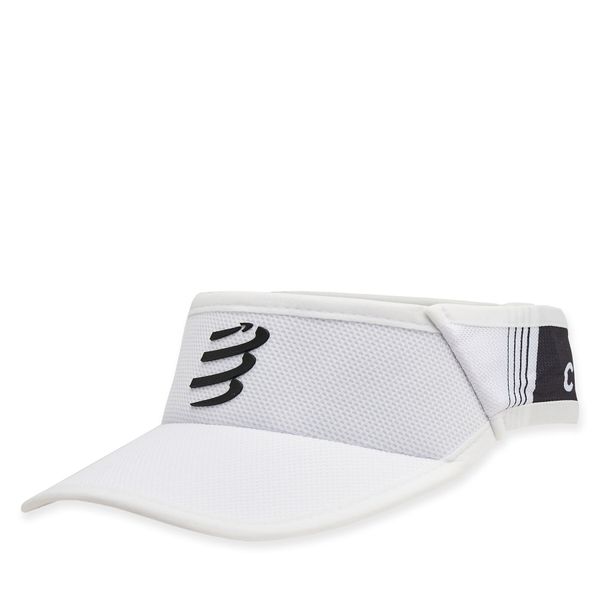 Compressport Športni trak s šiltom Compressport Visor Ultralight XHWU3890002 Bela