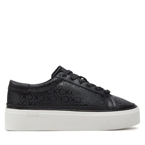 Calvin Klein Superge Calvin Klein Flatform Cup Lace Up Epi Mono HW0HW01911 Črna