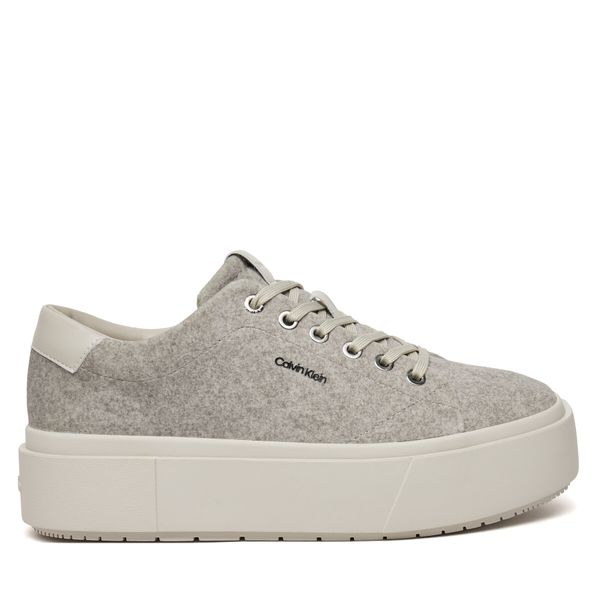 Calvin Klein Superge Calvin Klein Flatform Cup Lace Up W/Ml Felt HW0HW02325 Siva