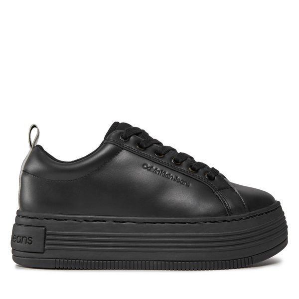 Calvin Klein Jeans Superge Calvin Klein Jeans Bold Flatf Low Laceup Lth In Lum YW0YW01309 Triple Black 0GT