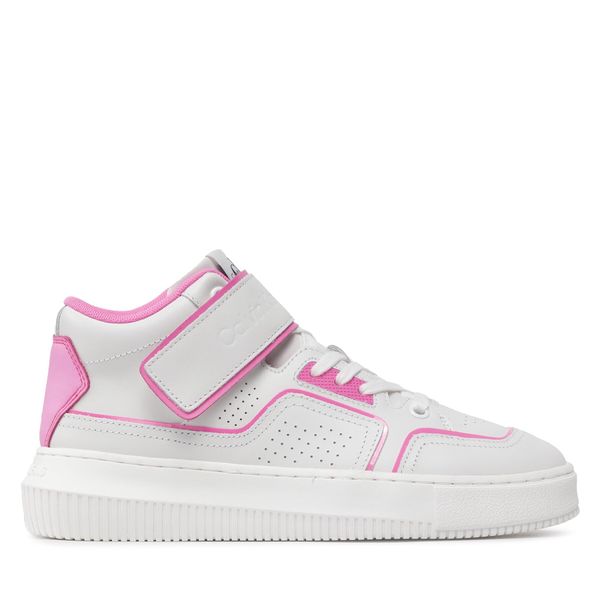 Calvin Klein Jeans Superge Calvin Klein Jeans Chunky Cupsole Laceup Mid YW0YW00691 White/Neon Pink 0LA