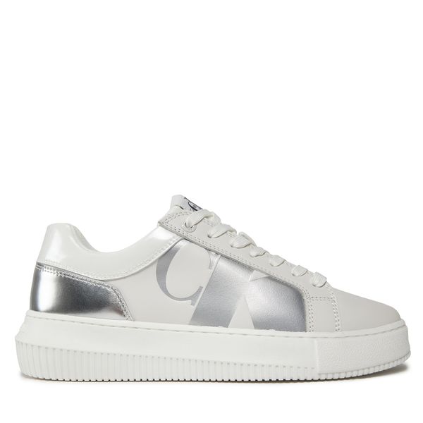 Calvin Klein Jeans Superge Calvin Klein Jeans Chunky Cupsole Low Lth Nbs Mr YW0YW01411 Bright White/Silver 01V