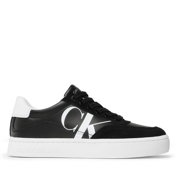 Calvin Klein Jeans Superge Calvin Klein Jeans Classic Cupsole Laceup Mix Lth YW0YW01057 Black/Bright White/Silver BEH