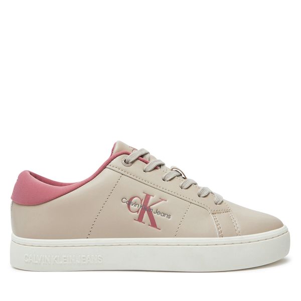 Calvin Klein Jeans Superge Calvin Klein Jeans Classic Cupsole Lowlaceup Lth Wn YW0YW01444 Bež