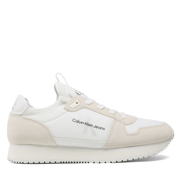 Calvin Klein Jeans Superge Calvin Klein Jeans Runner Sock Laceup Ny-Lth YM0YM00553 White/Ivory 0K7