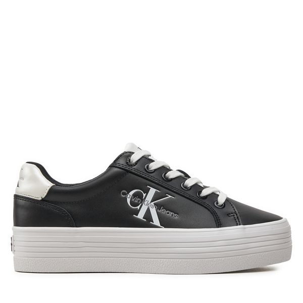 Calvin Klein Jeans Superge Calvin Klein Jeans Vulc Flatform Laceup Lth YW0YW01474 Črna