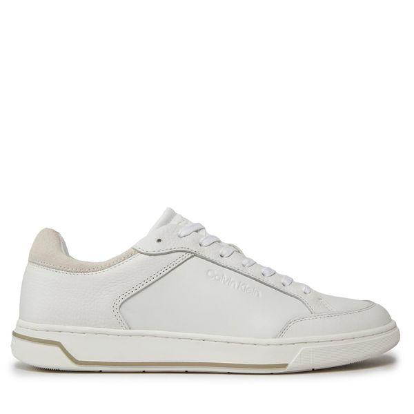 Calvin Klein Superge Calvin Klein Low Top Lace Up Lth HM0HM01455 White/Feather Grey 0K5