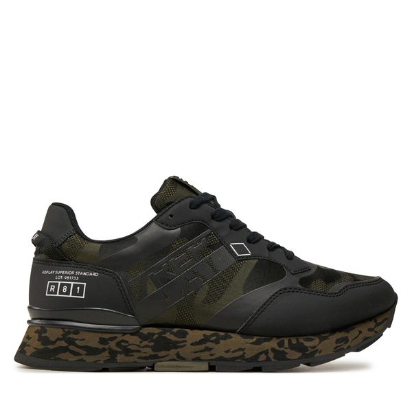 REPLAY Superge REPLAY Arthur Hidden Camo Patterned Sneakers GMS68.000.C0090T Zelena