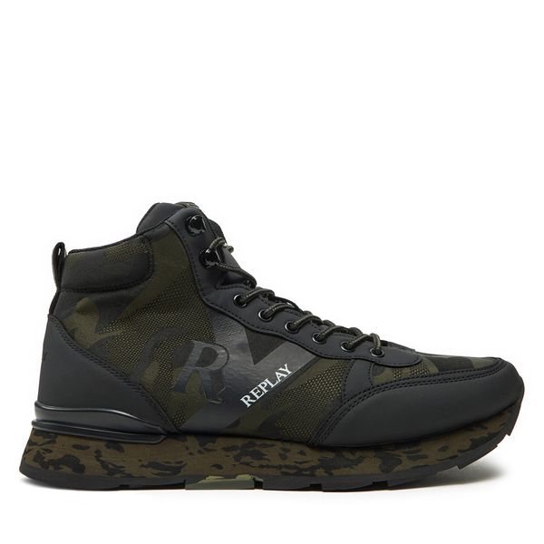 REPLAY Superge REPLAY Arthur Mid Camo Mid-Top GMS68.000.C0092T Zelena