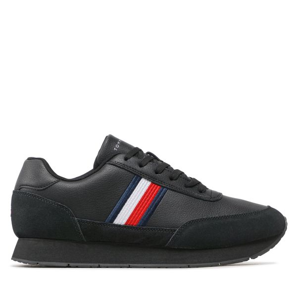 Tommy Hilfiger Superge Tommy Hilfiger Core Eva Runner Corporate Lea FM0FM04397 Črna