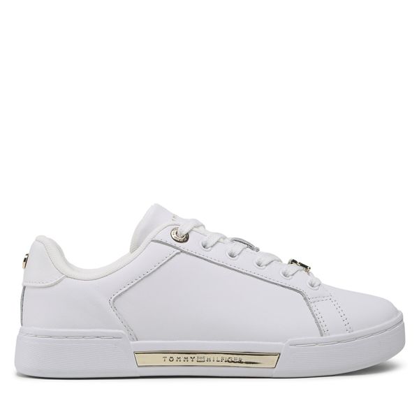 Tommy Hilfiger Superge Tommy Hilfiger Court Sneaker With Lace Hardware FW0FW06908 White/Gold 0K6