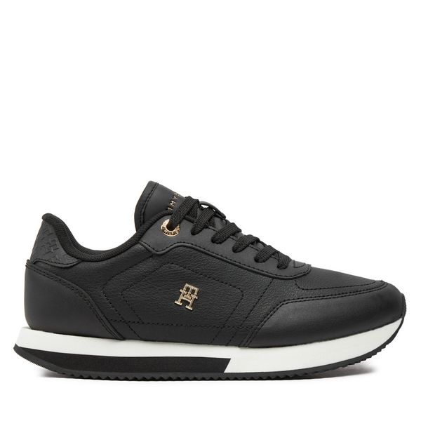 Tommy Hilfiger Superge Tommy Hilfiger Elevated Essent Runner Monogram FW0FW08285 Črna