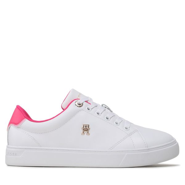 Tommy Hilfiger Superge Tommy Hilfiger Elevated Essential Court Sneaker FW0FW07377 White/Bright Cerise Pink 01S