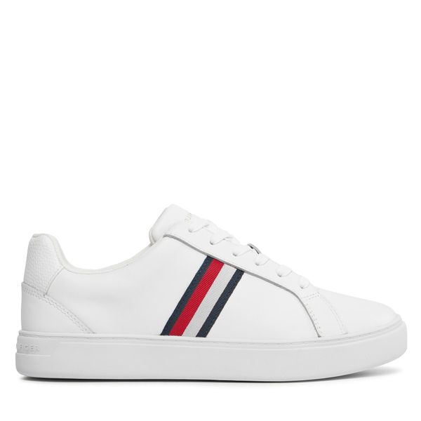 Tommy Hilfiger Superge Tommy Hilfiger Essential Court Sneaker Stripes FW0FW07779 Bela