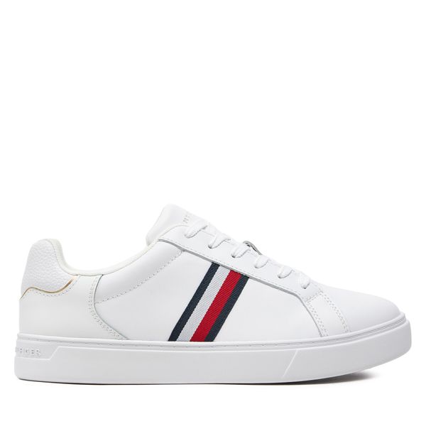 Tommy Hilfiger Superge Tommy Hilfiger Essential Court Sneaker Stripes FW0FW08001 Bela