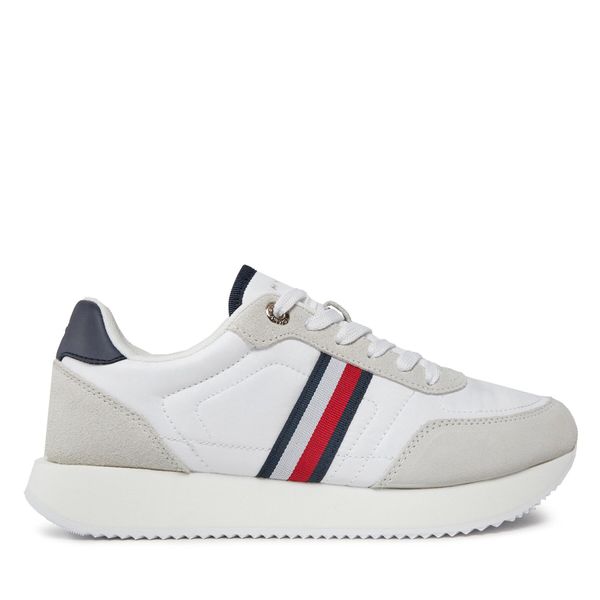 Tommy Hilfiger Superge Tommy Hilfiger Essential Runner Global Stripes FW0FW07831 White YBS