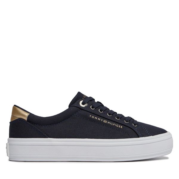 Tommy Hilfiger Superge Tommy Hilfiger Essential Vulc Canvas Sneaker FW0FW07682 Mornarsko modra