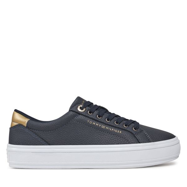 Tommy Hilfiger Superge Tommy Hilfiger Essential Vulc Leather Sneaker FW0FW07778 Space Blue DW6