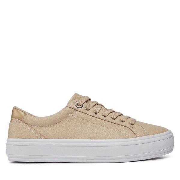 Tommy Hilfiger Superge Tommy Hilfiger Essential Vulc Leather Sneaker FW0FW07778 White Clay AES