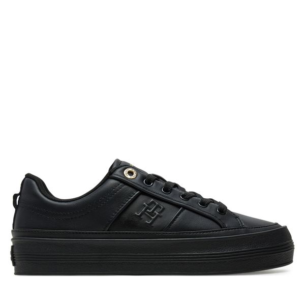 Tommy Hilfiger Superge Tommy Hilfiger Essential Vulc Sneaker Monogram FW0FW07945 Črna