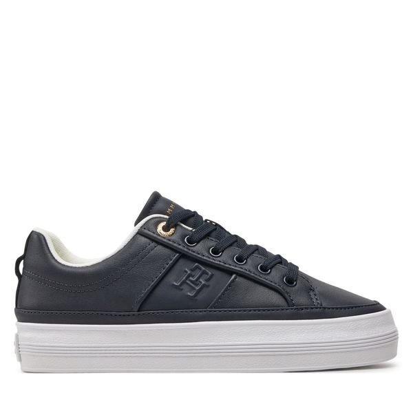 Tommy Hilfiger Superge Tommy Hilfiger Essential Vulc Sneaker Monogram FW0FW07945 Mornarsko modra