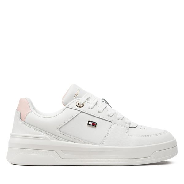 Tommy Hilfiger Superge Tommy Hilfiger Flag Basket Sneaker FW0FW08081 Écru