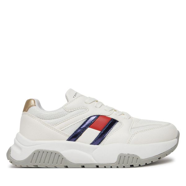 Tommy Hilfiger Superge Tommy Hilfiger Flag Low Cut Lace-Up Sneaker T3A9-33550-1697 S Bela