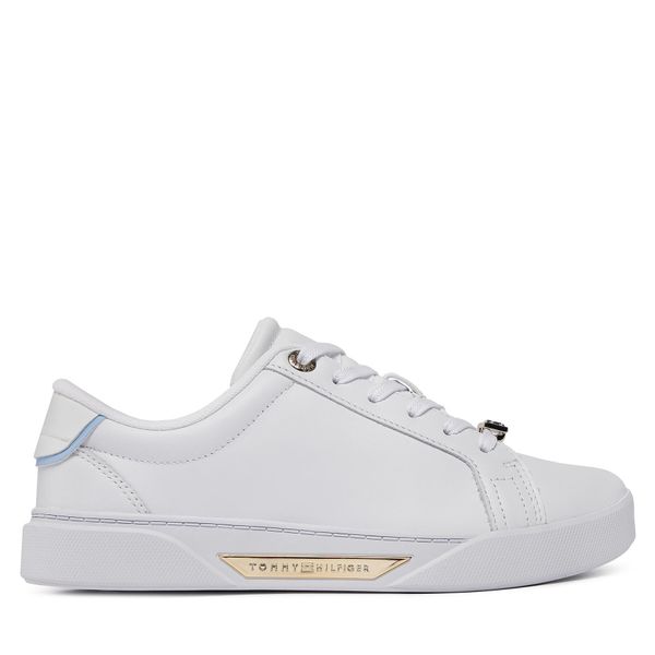 Tommy Hilfiger Superge Tommy Hilfiger Golden Hw Court Sneaker FW0FW07702 White/Well Water 0K6