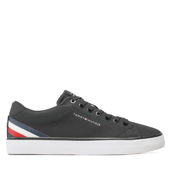 Tommy Hilfiger Superge Tommy Hilfiger Hi Vulc Core Low Stripes FM0FM04735 Črna