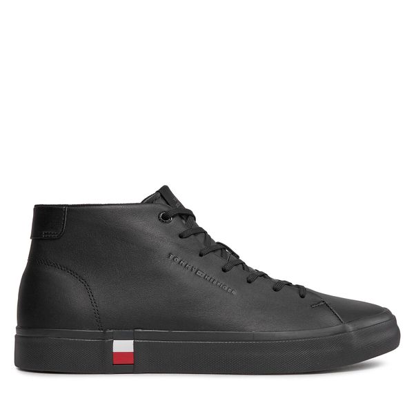 Tommy Hilfiger Superge Tommy Hilfiger Hi Vulc Leather Detail FM0FM05045 Black BDS