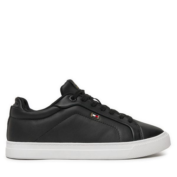 Tommy Hilfiger Superge Tommy Hilfiger Icon Court Sneaker Flag FW0FW08327 Črna