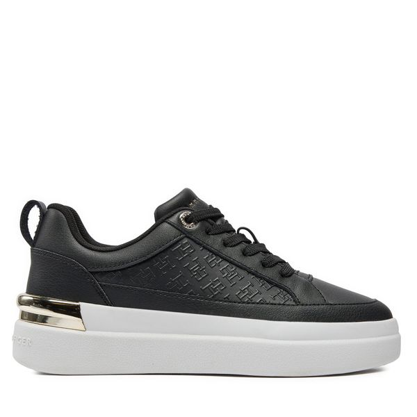 Tommy Hilfiger Superge Tommy Hilfiger Lux Court Sneaker Monogram FW0FW07808 Črna