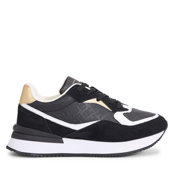 Tommy Hilfiger Superge Tommy Hilfiger Lux Monogram Runner FW0FW07816 Črna