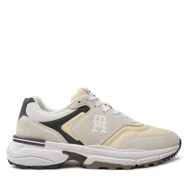 Tommy Hilfiger Superge Tommy Hilfiger M Runner X Ventile Mix FM0FM05062 Écru