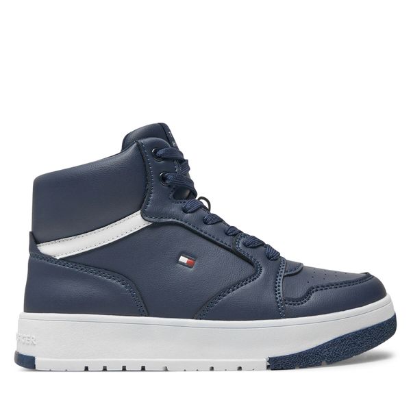 Tommy Hilfiger Superge Tommy Hilfiger Mid Cutlace-Up Sneaker T3X9-33641-1351 S Mornarsko modra