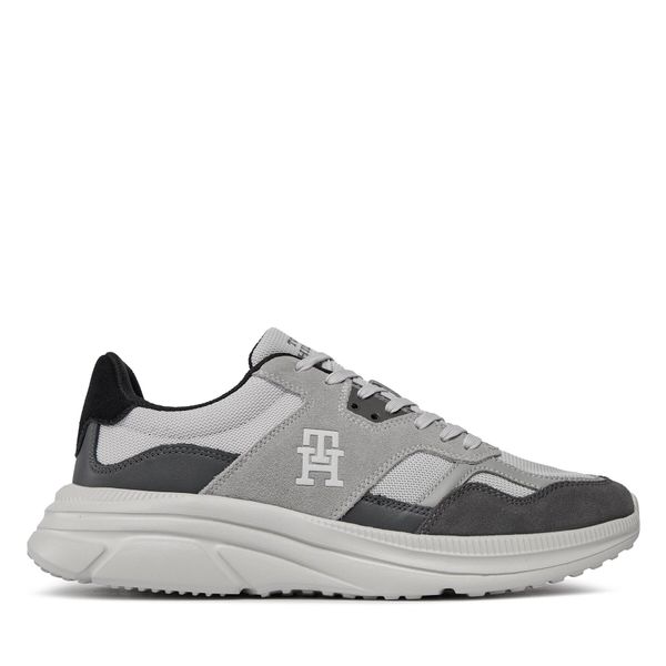 Tommy Hilfiger Superge Tommy Hilfiger Modern Runner Lth Mix FM0FM04878 Antique Silver PRT