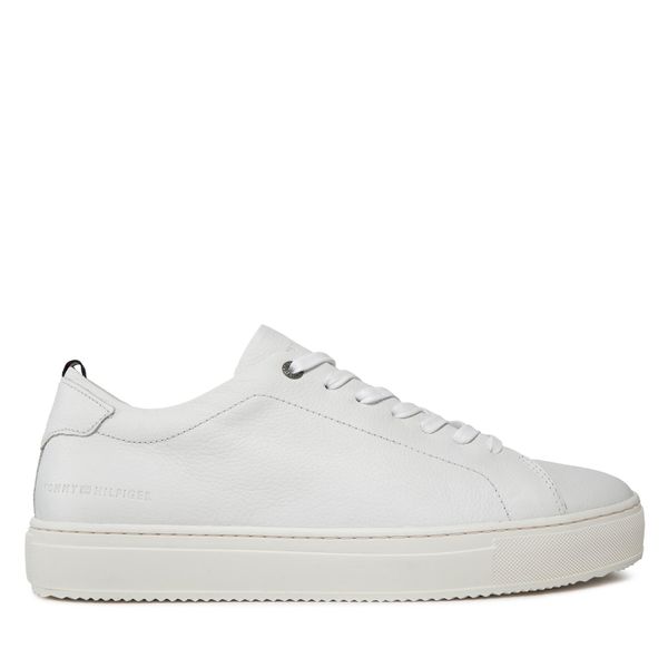 Tommy Hilfiger Superge Tommy Hilfiger Premium Cupsole Grained Lth FM0FM04893 White YBS