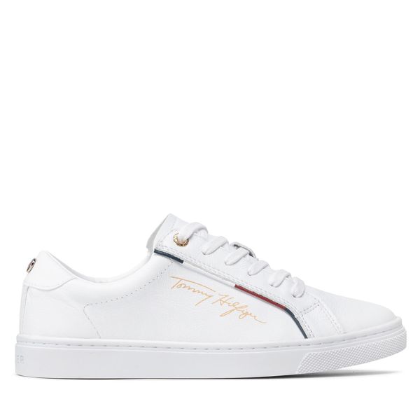 Tommy Hilfiger Superge Tommy Hilfiger Signature Sneaker FW0FW06322 White YBR