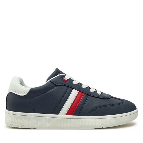 Tommy Hilfiger Superge Tommy Hilfiger Stripe Low Cut Lace-Up Sneaker T3X9-33851-1269 S Mornarsko modra