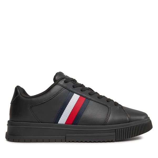 Tommy Hilfiger Superge Tommy Hilfiger Supercup Lth Stripes Ess FM0FM04895 Črna